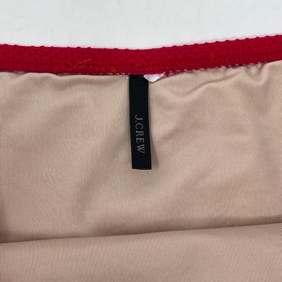 J Crew Bikini Womens Small Off The Shoulder Bikini Set Cherry Red Pique Nylon‎ - Picture 11 of 12